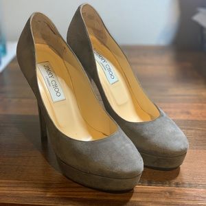 Jimmy Choo Gray Suede Hope Heels Size 37